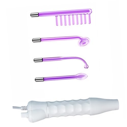 PRETYZOOM Dispositivo de Belleza de Alta Frecuencia Portátil Cuidado Piel Tubo de Vidrio Blanco Masajeador Reafirmante Facial y Corporal Equipo Eléctrico de para Uso Doméstico Voltaje