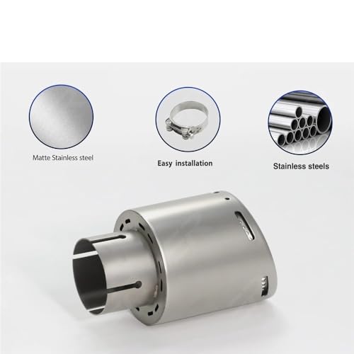 Cola de escape universal de acero inoxidable 304 mate compatible con Golf GTI 4