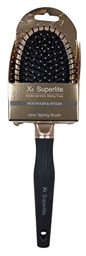 X5 Superlite Advanced Ionic Cushion Hairbrush - Frizz-free Styler & Detangler for Wet or Dry Hair - Champagne Gold
