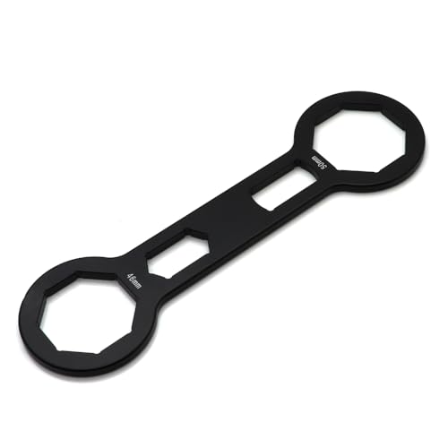 Image of Motorcycle Universal 46mm /50mm Fork Cap Wrench Shock Absorber Front Forks Removing Rebuild Tool for Yamaha Kawasaki Suzuki Honda (Black)