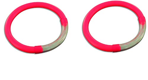 2 segnalatori di abboccata ad anello (adatti per luci pieghevoli). Giallo fluo+gratis Petri Heil adesivo