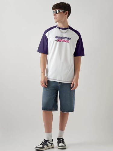 Image of crazymonk Base Ball Team Graphic Printed Oversized T-Shirt - Multi Color