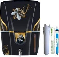 Aquafresh Alkaline, 8 Stage RO-UV Filter Water Purifier, Black, 3-12 L