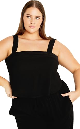 City Chic Women's Plus Size Mystic Top Black