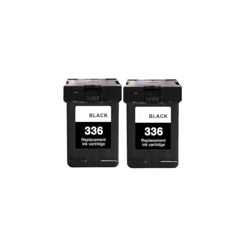 2PCS Compatible con HP336 Cartridges de Tinta para Deskjet 5440 Photosmart 2710 C3180 C3190 Printers