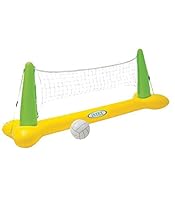 Intex - Aufblasbares Volleyball Netz-Set, 239x64x91 cm | inkl. aufblasbaren Vinylball und Zwei Taschen | ideal für den Pool