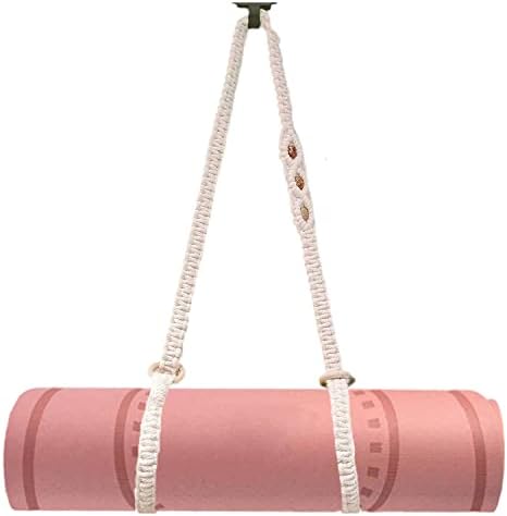 kiido Macrame Yoga Mat Carrying Strap [MAT NOT Included], Hand Woven Multi-Purpose Strap/Carrier for Your Yoga Mat, Exercise Mat