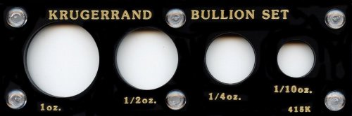 Porta monedas para set Krugerrand 2 x 6 pulgadas negro miniatura 1
