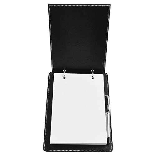 Kit para Mesa de Escritório AQUILA em Couro (Preto)