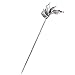 Haarstab,S925 Sterling Silber Hair Stick Haarnadel Retro Chinesisch Traditionelle Klassische Essstäbchen Gabeln Distressed Leaf Punk Einfacher Schmuck Haarschmuck Für Frauen Langes Haar Brautgesch