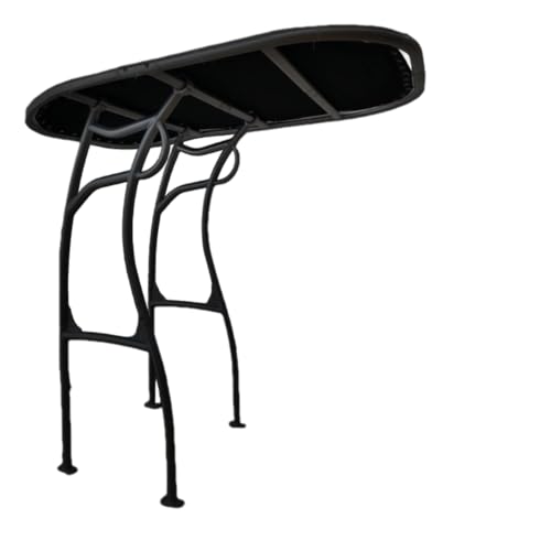 Black Powdercoat Heavy-Duty Boat T-Top Universal fit for Center Console Boat Folds