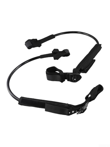 2 Pcs Adjustable Windsurfing Harness Line Heavy Duty Non-Slip PU Design For Windsurf Sports Enthusiasts With Two Size Options 22-28 Inches Or 28-34 Inches Water Sports Equipment Black(22-28 inches)
