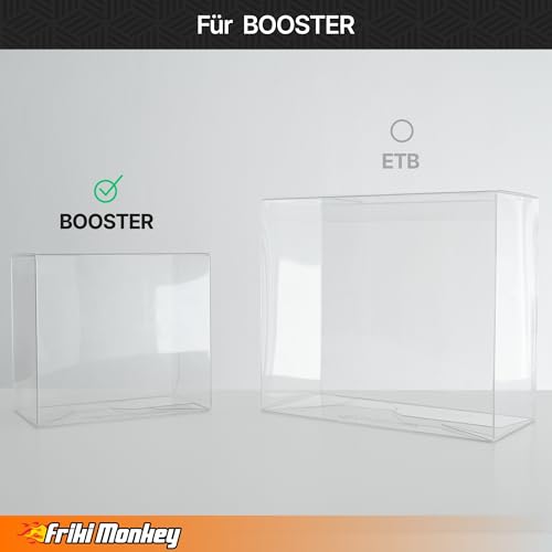 PET Schutzbox Booster Box 10er Pack – Hartplastik-Box für 13,2 × 12,2 × 7,2 cm – Kompatibel mit Pokémon Booster Box (36 Packs) – Staubdicht, Stabil, Schutz für Sammelboxen