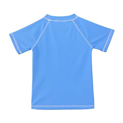 TIZAX Jongens UV Zwemshirt Zonbescherming Kinderen Zwemkleding met Korte Mouwen Sneldrogende Rashguard Marineblauw - Image 3