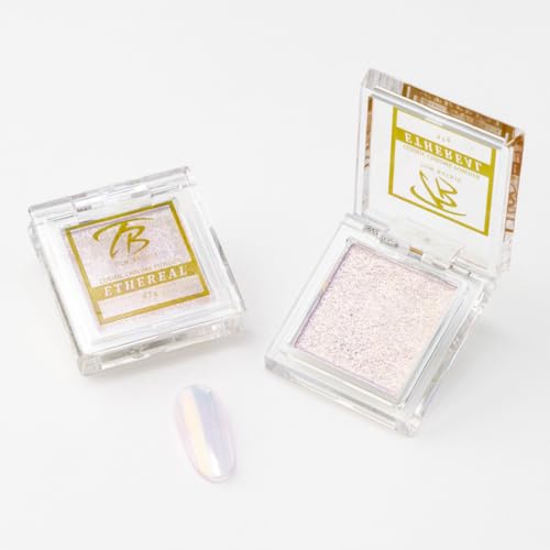 Tom Bachik Cosmic Chrome Powder Collection – 5 Pressed Chrome Pigments for Gel Manicures, Holographic Nail Art & Metallic Shimmer Effects (Ethereal)