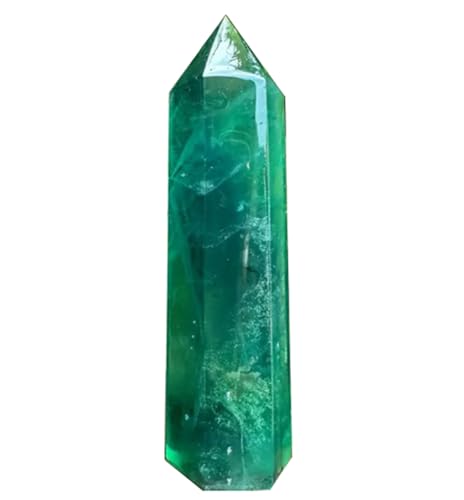 Obélisque en fluorite bleue grand wand de quartz à 6 facettes idée cadeau maison