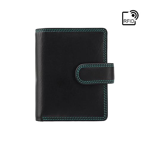 VISCONTI RB40 Multi Colored Small Soft Leather Ladies Wallet & Purse (Black Rhumba)2