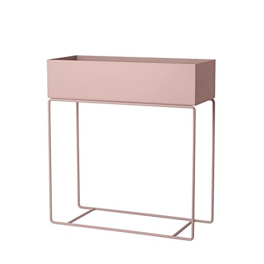 Ferm Living Plant Box blomlåda, metall, rosa, 65 cm