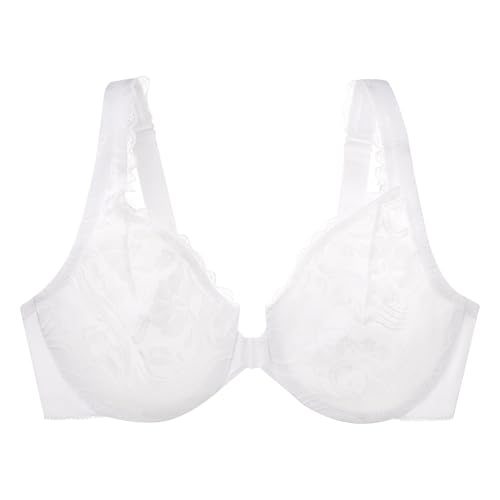 Image of Glamorise Womens Wonderwire Lace Front-Closure Underwire #9245