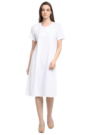 Image of Women's A-Line Cotton Midi Dress