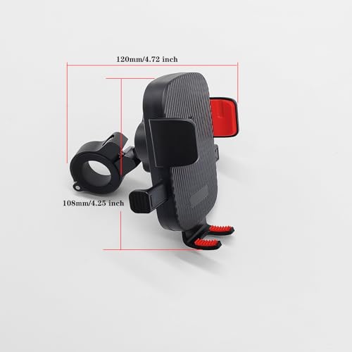 Image of Bike Phone Mount,Motorcycle Phone Mounts, Aluminum Alloy Mounting Base Handlebar Cellphone Holder for Bicycle Motorcycle ATV Mirror Pole Fits 4''-7'' Smartphones (Bike Phone Mount)