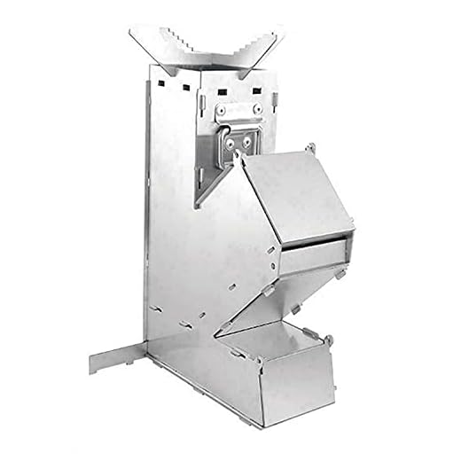 Estufa Rocket Estufa de leña plegable portátil de acero inoxidable para acampar al aire libre, fiestas en el patio trasero, entusiastas de la pesca