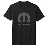 Mopar Herren-T-Shirt, offizielles Lizenzprodukt, Premium-Baumwoll-T-Shirt für Dodge Jeep Chrysler Ram Enthusiasten, Schwarz, Mittel