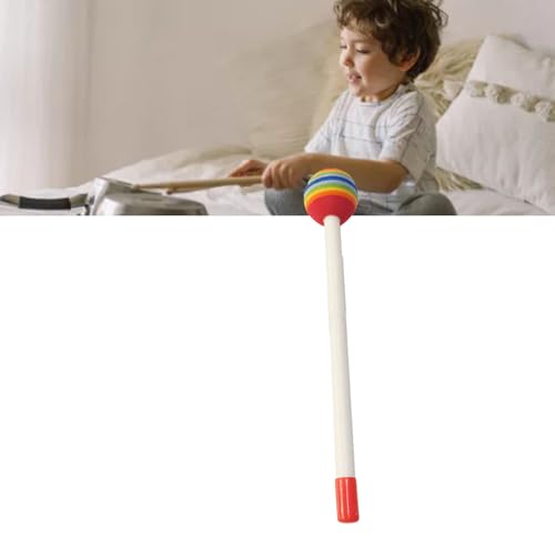 2 piezas de baquetas para niños, baquetas de plástico en forma de paleta arcoíris para percusión manual, accesorios para instrumentos musicales miniatura 4