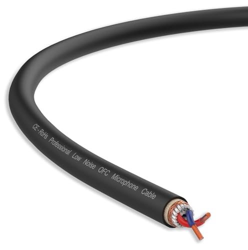 Audibax Silver BSM100 Black Bobina Cable Microfono Balanceado 100 Metros