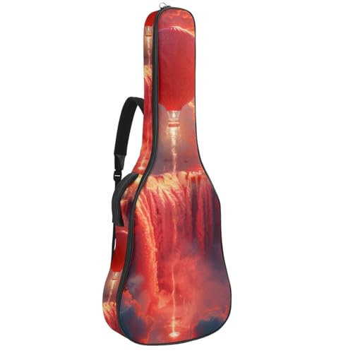 Housse guitare acoustique rembourrée éponge anti-choc - Étui étanche multipoche