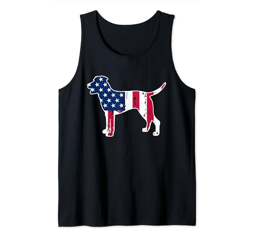 Catahoula Leopard Dog Lovers American Flag 4th of July Tank Top