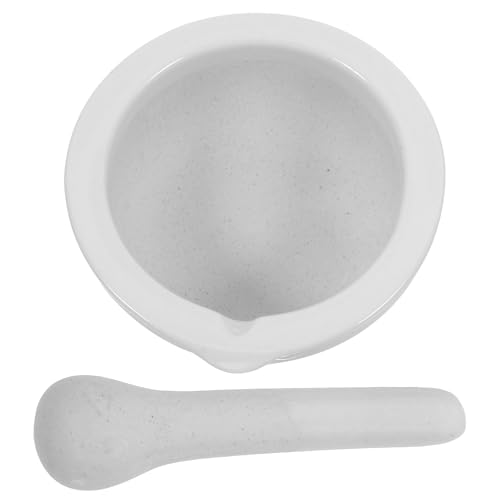 GETAJGHSD Mortero para Cocina de Cerámica Resistente a Altas Temperaturas Mortero y Mano para Mezclar, Adecuado para Entornos Científicos Investigación