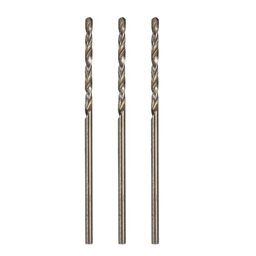 sourcing map 3pcs 3/64 M35 Cobalt Twist Drill Bits, High-Speed Steel Jobber Drill Bit for Stainless Steel, Hardened Metal, Cast Iron, Aluminum, Copper, Soft Alloy Steel, Wood, Plastic