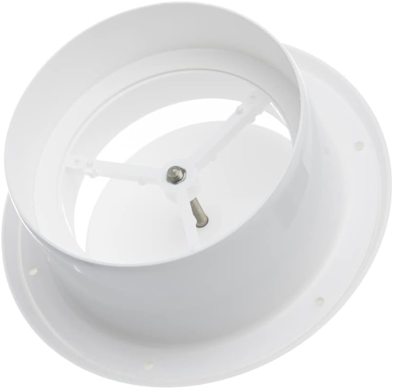 5'' Air Vent - Grill Cover - White Home Wall Ceiling Diffuser - Exhaust Supply Valve - Round Ventilation - Ducting Hose Covers