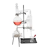 Evaporator Kits, 1000ml Lab Essential Oil Distillation Apparatus Water Distiller Purifier Glassware Kits with...