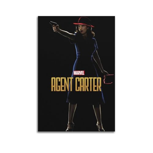 ZIWEYURB Póster decorativo de televisión de Agent Carter para pared e impresión artística moderna para dormitorio familiar, 12 x 18 pulgadas (30 x 45 cm)