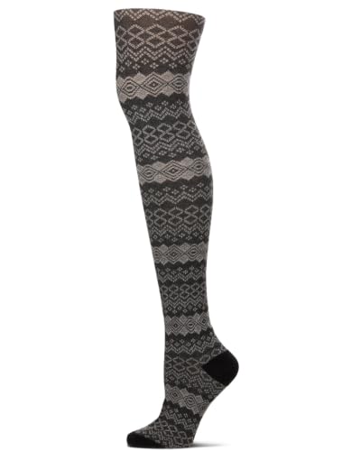 Image of MeMoi Horizontal Diamond Cotton Blend Sweater Tights