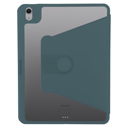 Image of Arctic Fox Smart Folio Rotating Cover Case for iPad Air 11 inch M3 /M2 2025 /2024, iPad Air 5th /4th Gen Case 10.9 Inch, 360 Degree Rotation Protective Stand Cover Clear Back (Green)