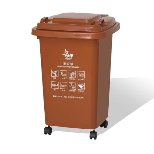 Outdoor Trash Bins 30L/50L/80L/100L/120L/240L with Lid and Wheels...
