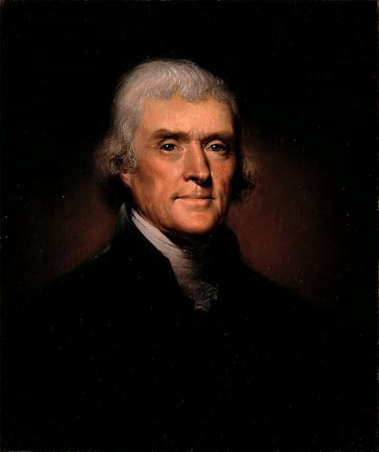 Peintures Jefferson de Rembrandt Peale affiche artistique de décoration murale salon 60x90