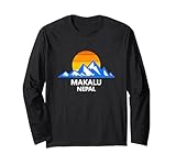 Makalu, Nepal Mountains, Miking, Campinganlage Langarmshirt
