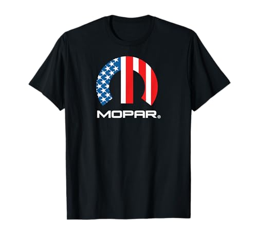 Mopar American Flag White Logo T-Shirt