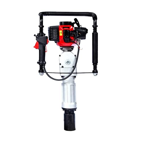 Gas Powered T Post Driver, 52cc 2-Stroke T-Post Driver Pile Push Fence with 2 Post Driving Head (55mm,70mm