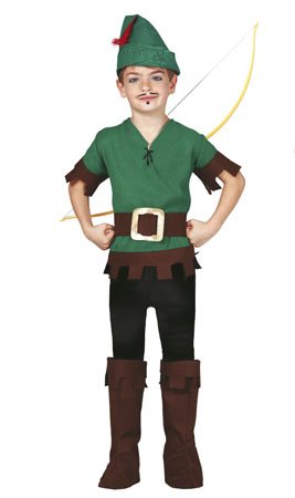 Fiestas Guirca Déguisement voleur des bois garçon - Coloré - 7 à 9 ans (125-135 cm)