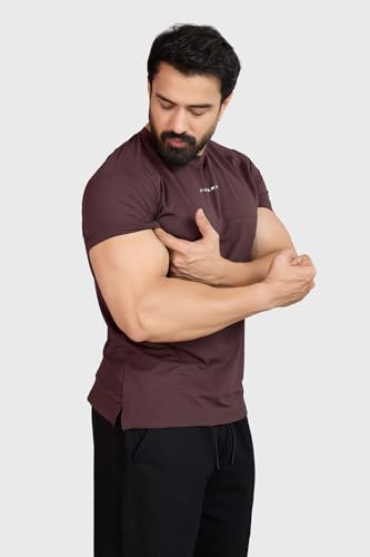 Image of FUAARK Men's Round Neck Slim Fit Gym Sports T-Shirt