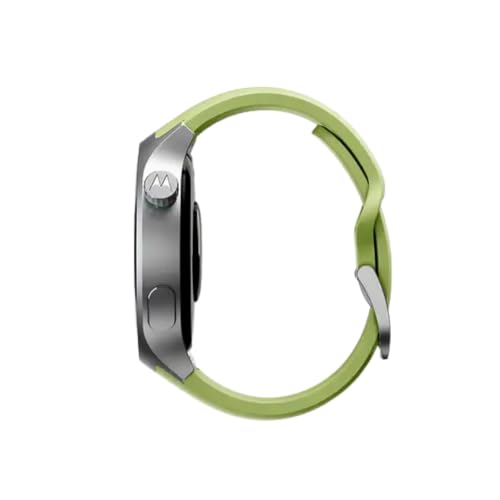 Image of Motorola Moto Watch, 1.4 OLED, AOD, Auto-Brightness, Dual Band GPS, Powered by Polar Smartwatch (Pantone Herbal Garden Band Strap, Free Size)