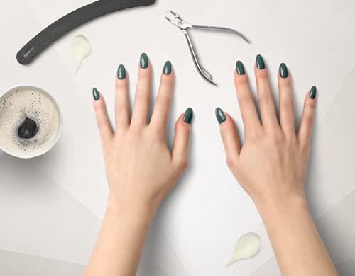Lechat - Perfect Match Gel Polish - Down To Earth - Shadow Gray-Green With Cream Finish - (0.5 Ounce) - Easy Application - Soak Off Formula #TOP4