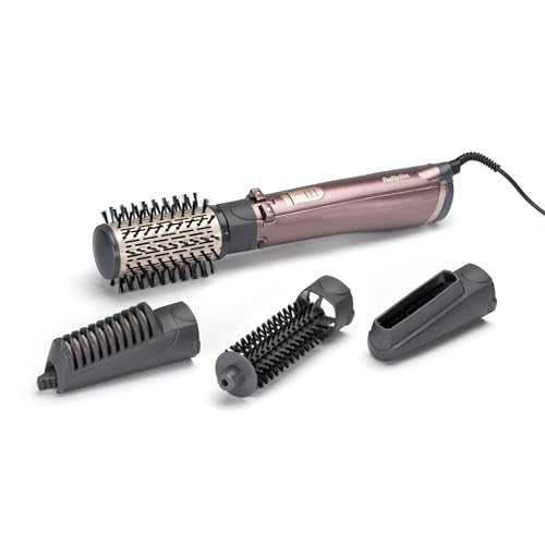 BaByliss Beliss Big Hair Rotierende Warmluftbürste, 4-in-1 Heißluftstyler mit 1000 Watt und Aufbewahrungstasche zum Föhnen, Formen und für Volumen, Ionen-Technologie für Anti-Frizz-Effekt, AS960E