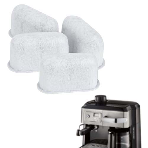 Filtres à Eau Rechange XIHIRCD pour Delonghi, 4pcs, Compatibles avec 7313285779, Charbon Actif, Forte Adsorption, Machine à Expresso