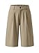 JMIERR Mens Summer Baggy Dress Shorts 2026 Pleated Button Office Fashion Work Business Shorts with Pockets, M, Khaki